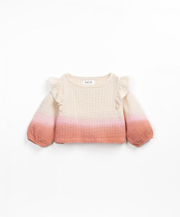Sweater met degradé en volant - Coral